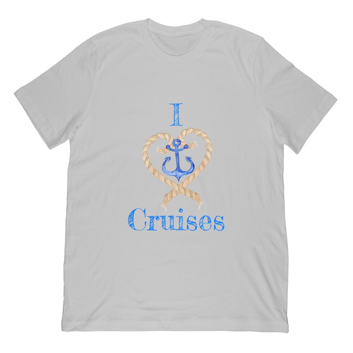 I Love Cruises Ship Rope Anchor Tshirt